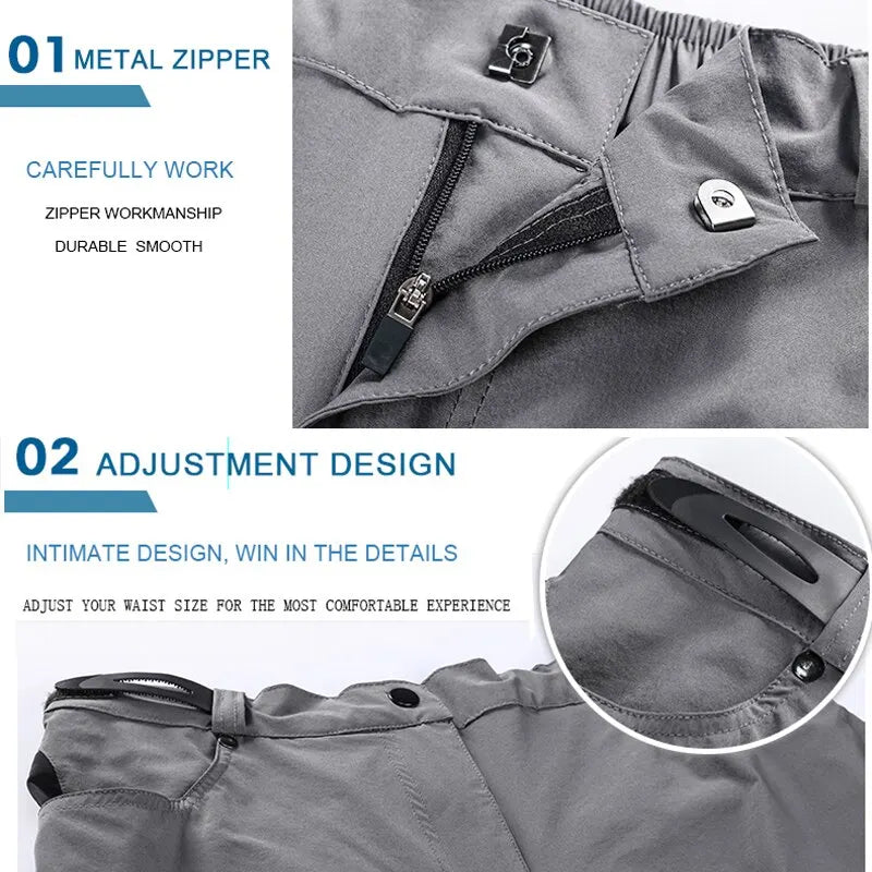 X-TIGER Men's MTB Cycling Shorts – Waterproof & Multi-Pocket