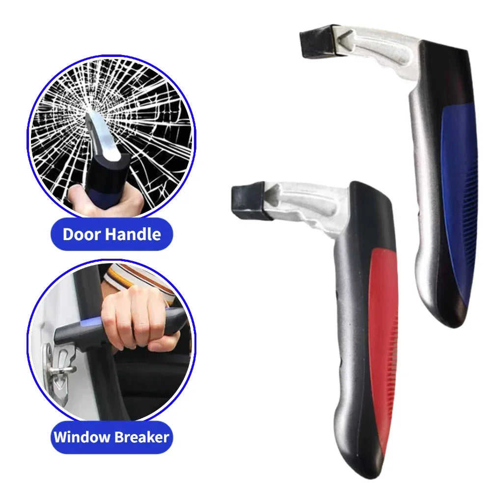 Car Handle Cane Vehicle Door Grab Bar 2 in 1 Non-Slip Window Breaker, Stand Assist Mobility Tool for Elderly Kids Safety Peaceful Pleasures Health and Wellness