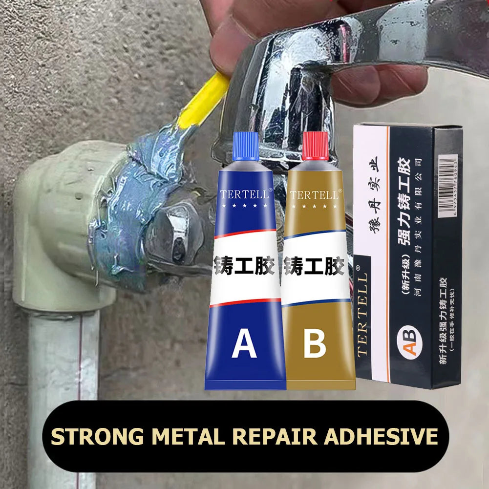 Cold Welding Glue Metal Repair Glue Heat-resistant AB Sealant High-strength Magic Plastic Repair Casting Adhesive Epoxy Resin Peaceful Pleasures Health and Wellness