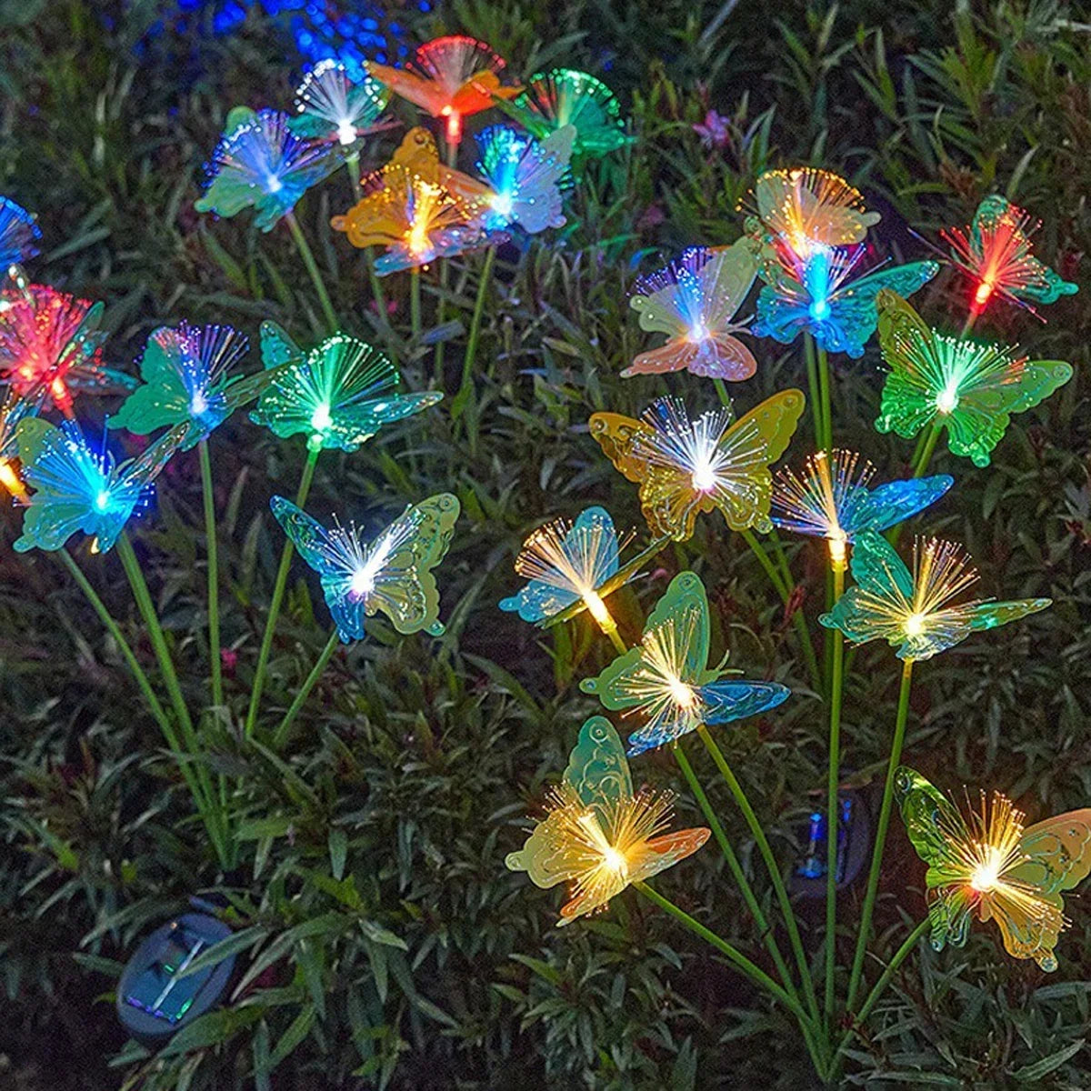 Solar Butterfly Fiber Optic Garden Light – Waterproof Path Decor