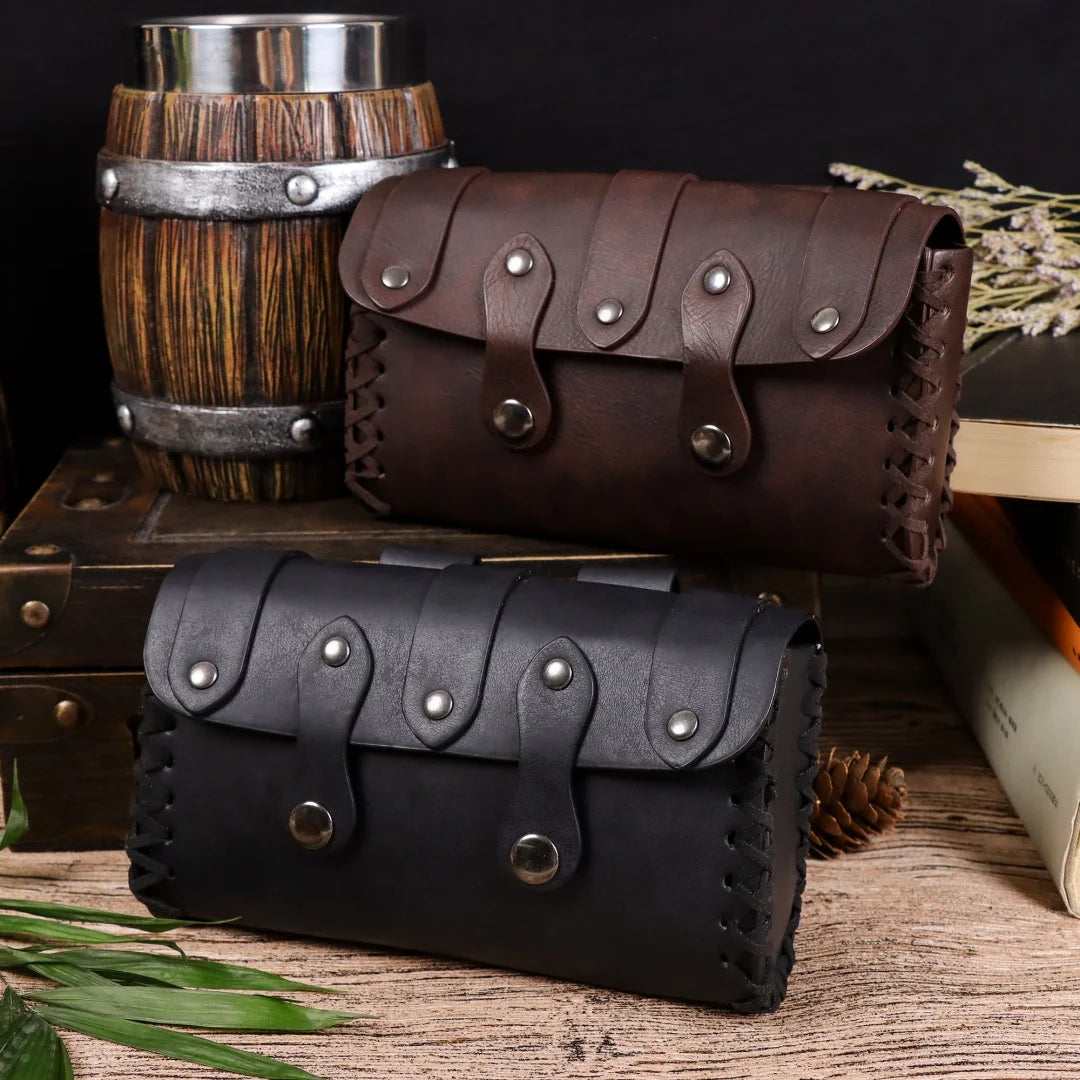 Medieval Vintage Money Pouch Bag Costume Accessory Men Women Viking