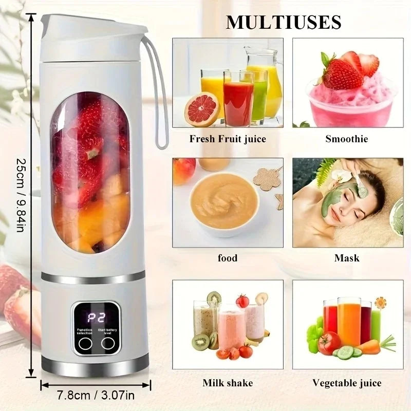 Custom Logo Fresh Juice Portable Blenders and Mini Fruit Smoothie Milkshake Mixer Blender Juicer Peaceful Pleasures Health and Wellness