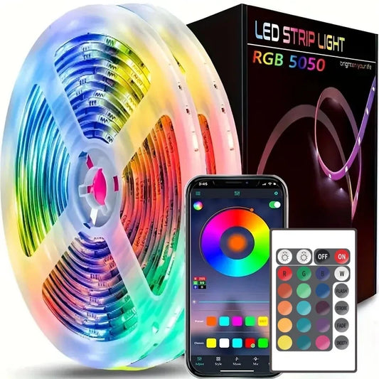 RUNTOIN RGB LED Strip Light | Music Sync & 24-Key Remote USB RGB LED Strip Light Peaceful Pleasures Health and Wellness