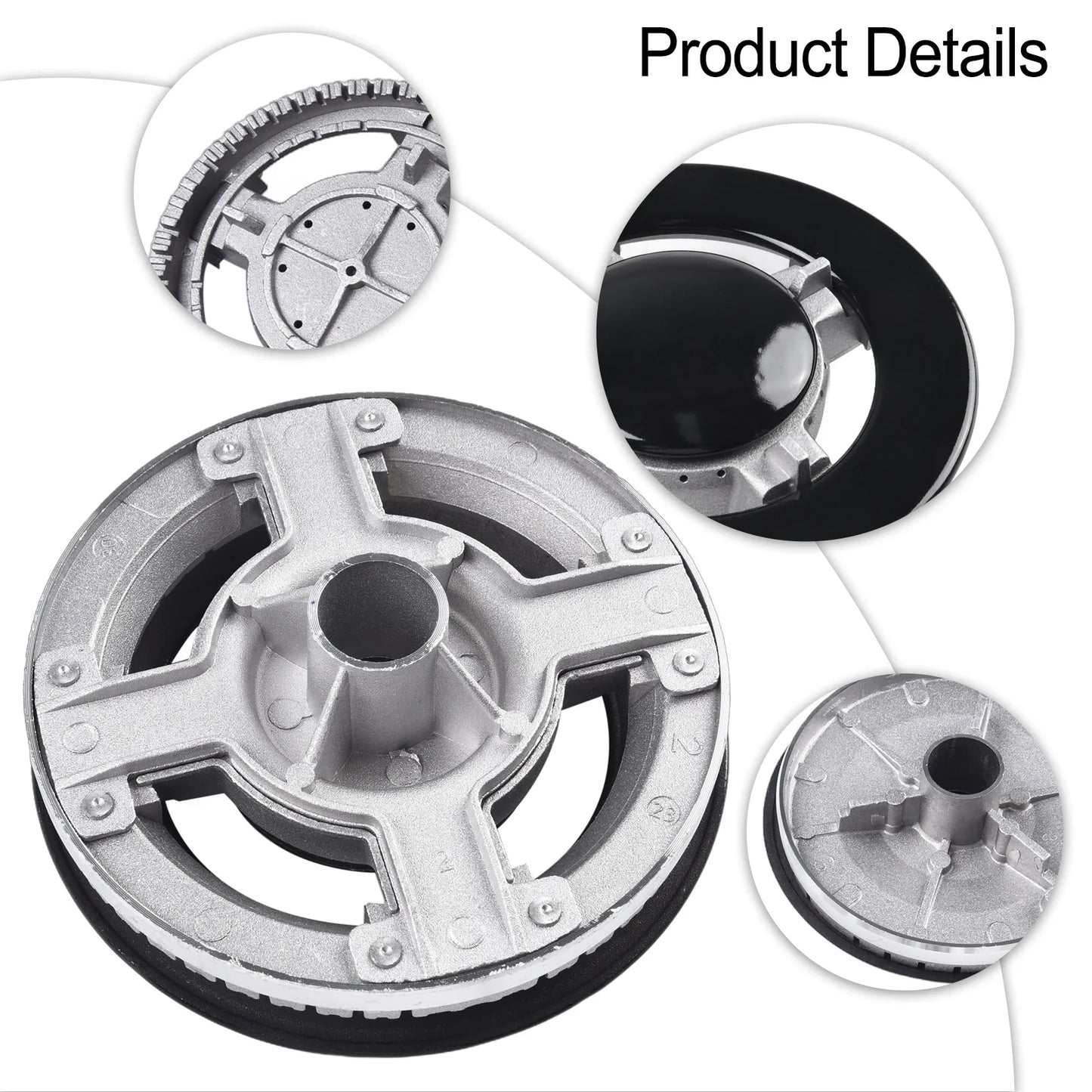 SABAF Gas Stove Burner Crown Cap & Flame Diffuser Set – 11 Pcs