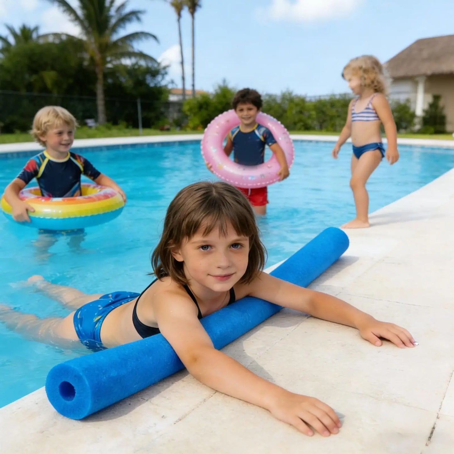 Pool Foam Noodles – Soft Hollow Float for Pool, Beach & River