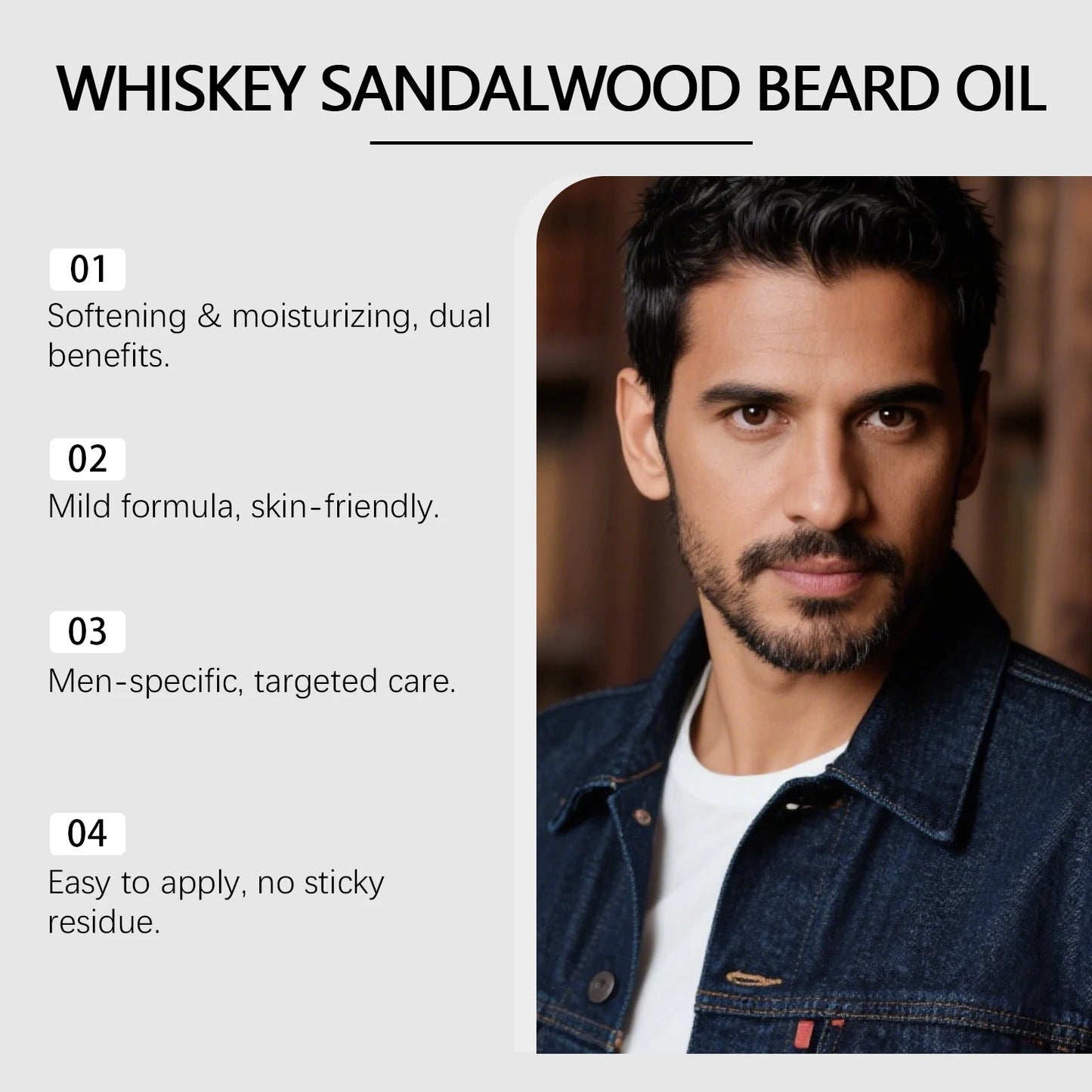 Rosemary Beard Oil for Men – Non-Greasy Softening Formula