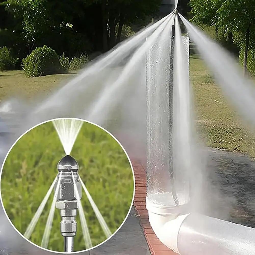 1/2pcs Sewer Jetter Nozzle Stainless Steel High Pressure Washer 1/4" Quick Connector Cleaning Sprayer Nozzle for Drain Cleaning Peaceful Pleasures Health and Wellness