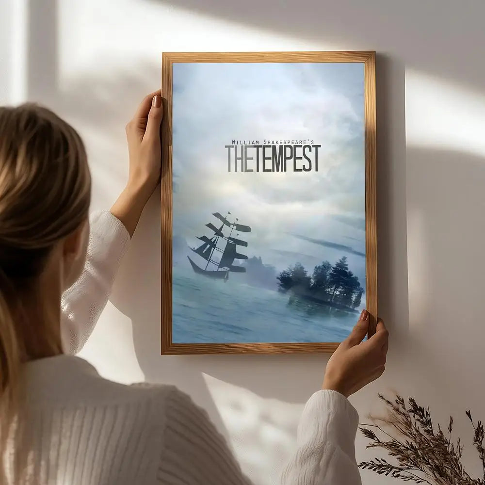 The Tempest Drama Poster – HD Waterproof Self-Adhesive Wall Art Wall Art Poster Peaceful Pleasures Health and Wellness White8 50X70cmNoframe