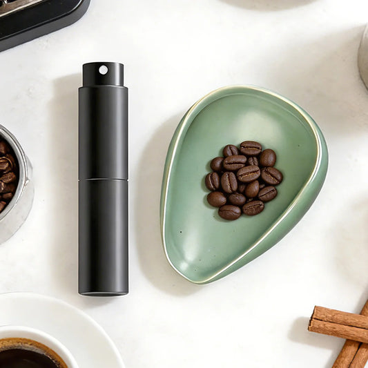 Coffee Bean Dosing Cup, RDT Spray Bottle Set, Coffee Bar Accessories, Ceramic Dosing Vessel Tray/Single Dose Measuring Tray Kit Peaceful Pleasures Health and Wellness