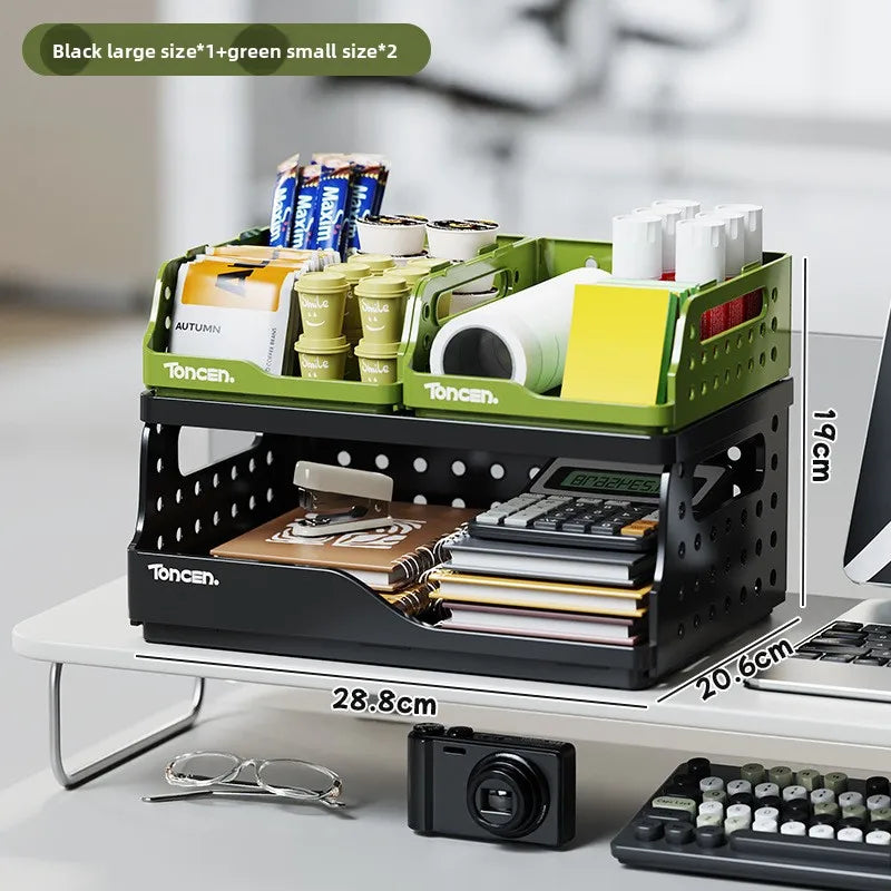 Foldable Desktop Organizer – Multi-Layer File & Book Storage