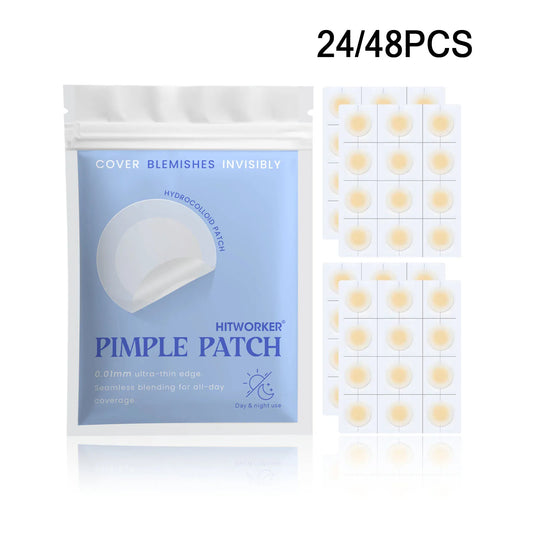 Hydrocolloid Acne Patches 24/48 Pack – Waterproof & Breathable Acne Patch Peaceful Pleasures Health and Wellness