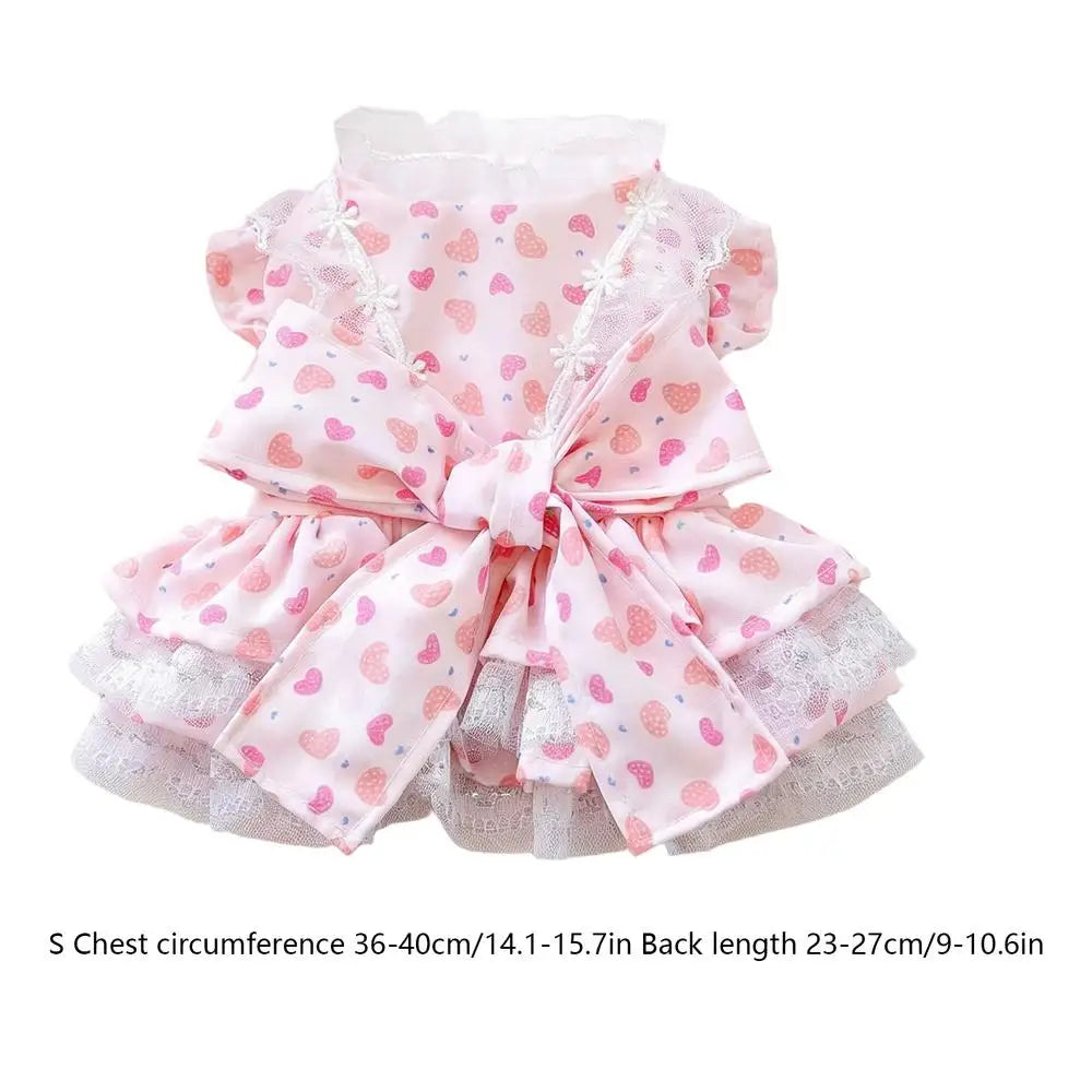 Dress For Dogs Female Breathable Pink Adjustable Medium Dog Outfit Puppy Clothes Girl For All Breed Daily Party Outdoor Walking Peaceful Pleasures Health and Wellness Pink M China Mainland