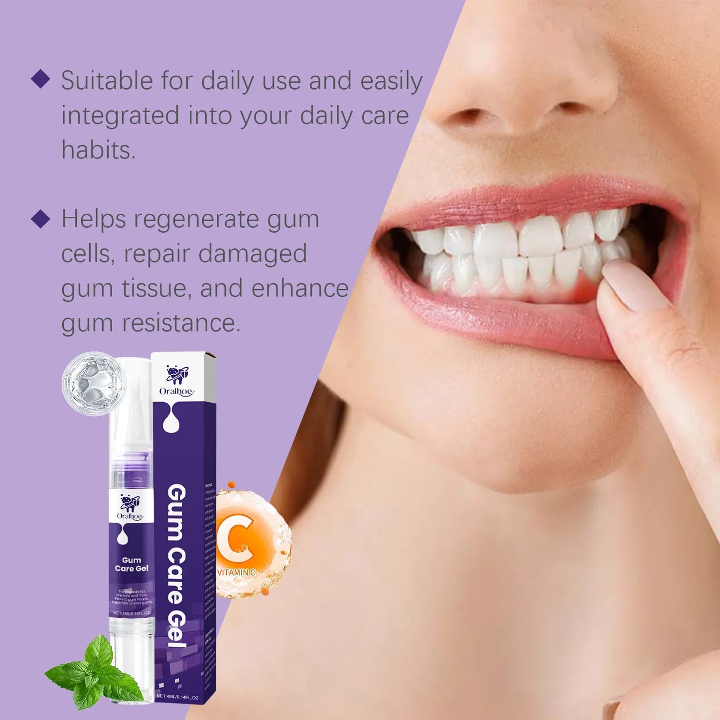 Purple Gum Care Gel – Stain Removal & Bright Teeth Daily Gel