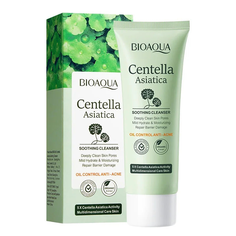 BIOAOUA Nourishing Centella Asiatica Facial Cleanser for Deep Pore Cleansing and Soothing Skin Care 100g Peaceful Pleasures Health and Wellness