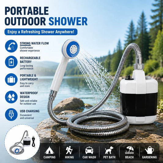 Portable Camping Shower | USB Rechargeable Electric Pump Portable Camping Shower Oasis Select