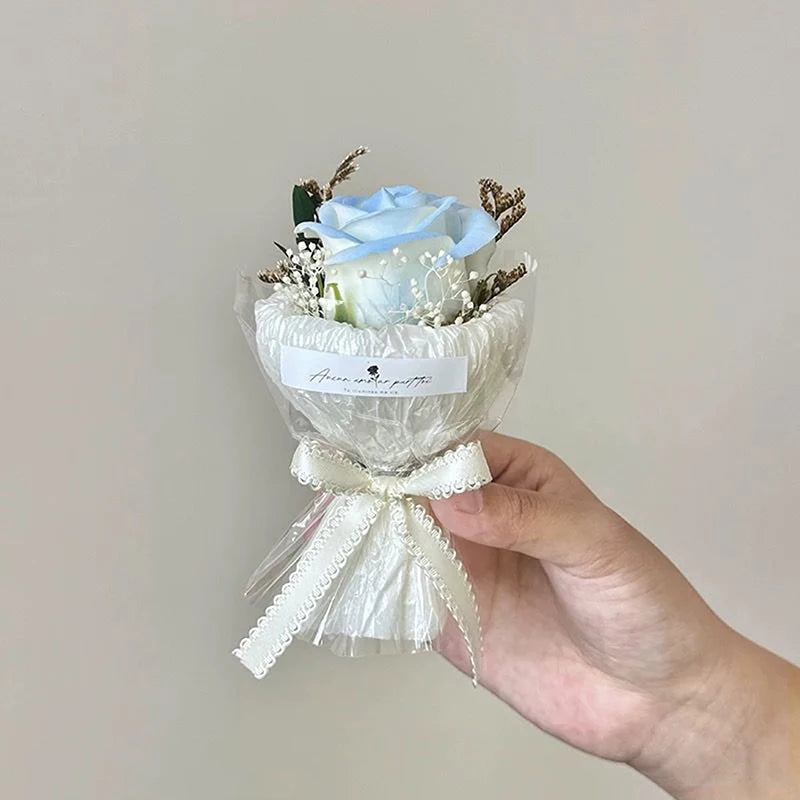 Gift for First Meeting Mini Pocket Meeting Small Bouquet Rose Sunflower Eternal Flower Simulation Flower Gift Box Birthday Gift Peaceful Pleasures Health and Wellness A2
