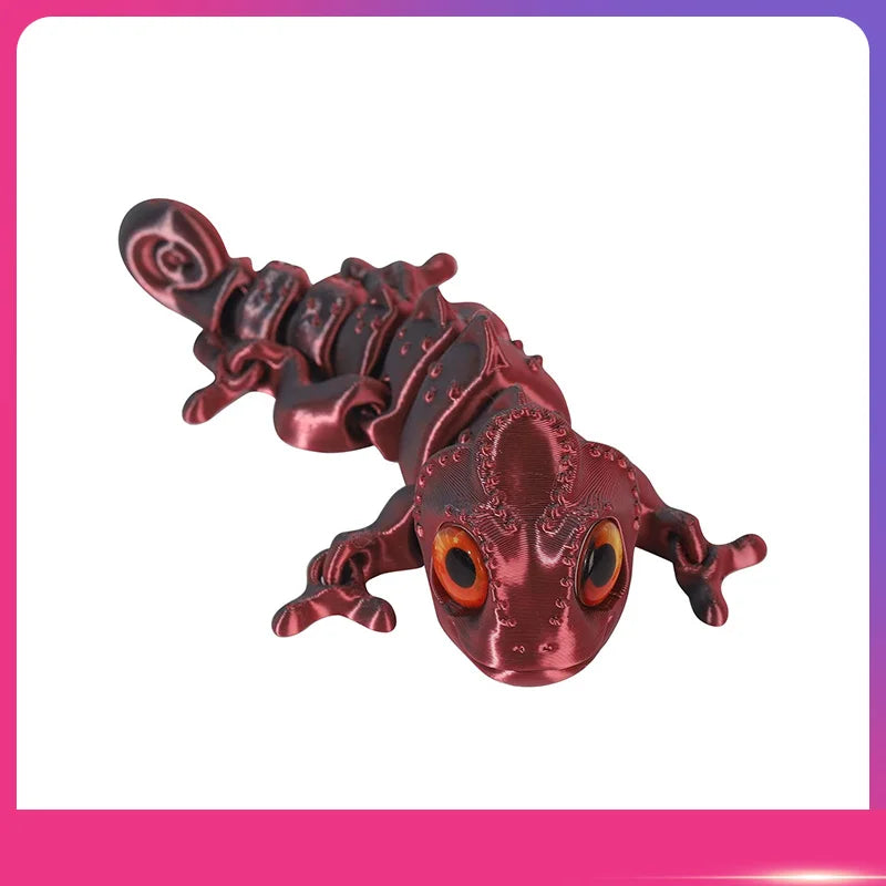3D Printed Articulated Chameleon Figure | Movable Joints Toy