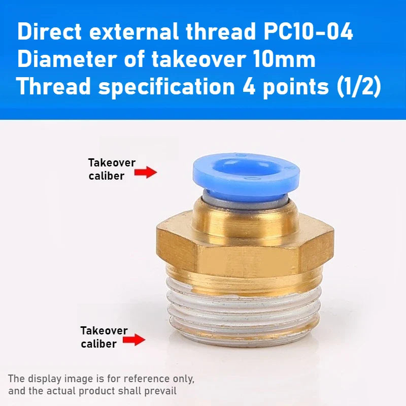 Copper Pneumatic Push-In Fitting | Quick-Connect Air Connector