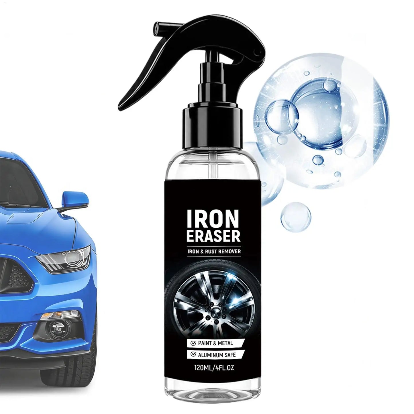 120ml Iron Remover Spray for Car Wheels, Rims & Brake Discs
