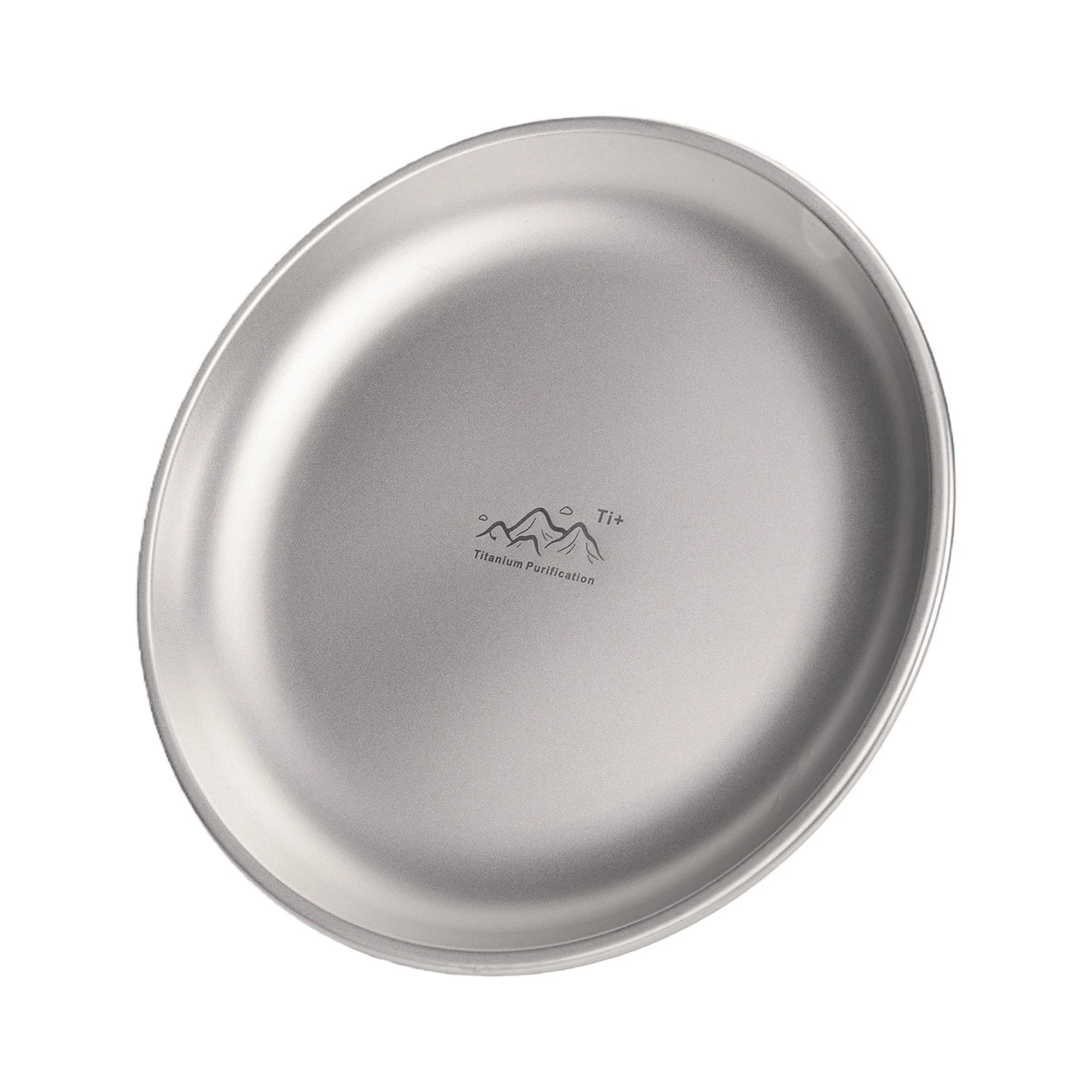 Titanium Purification Plate Portable Travel Tableware Anti-Fall Backcountry Dinnerware Creative Home Dish Plate Camping Supplies Peaceful Pleasures Health and Wellness Small 1PCS