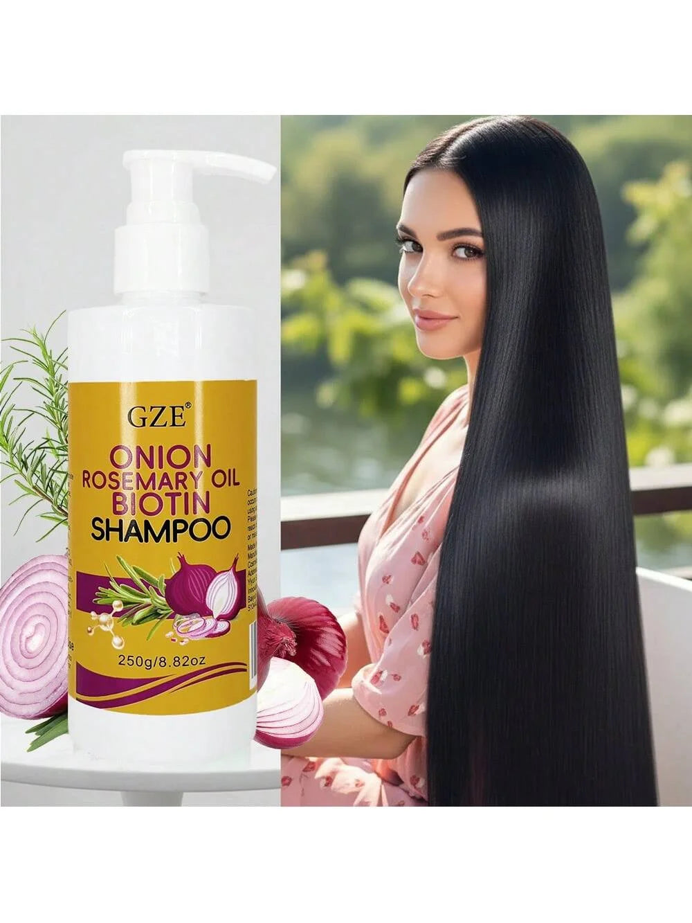 GZE Onion & Biotin Shampoo with Rosemary Oil | All Hair Types