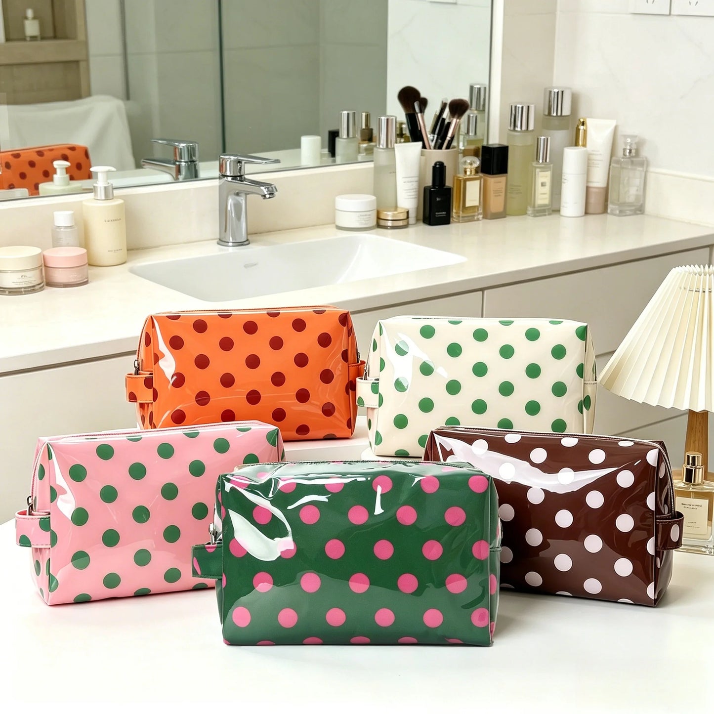 Women's Makeup Bag – Zipper Cosmetic Organizer, Water-Resistant