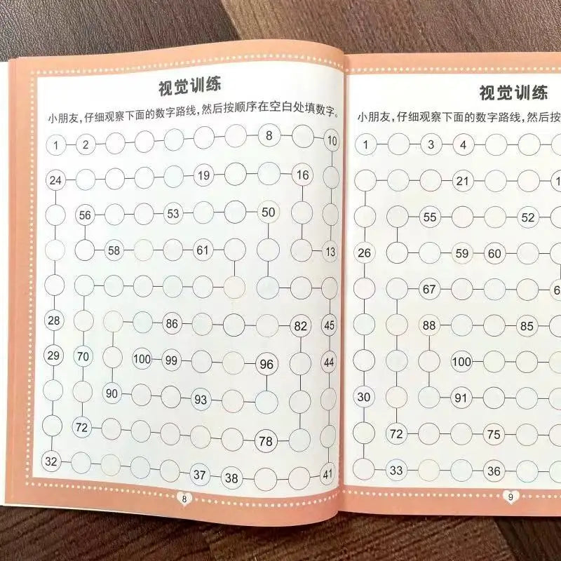 Preschool Visual Perception Activity Book 46 Pages Magic Number