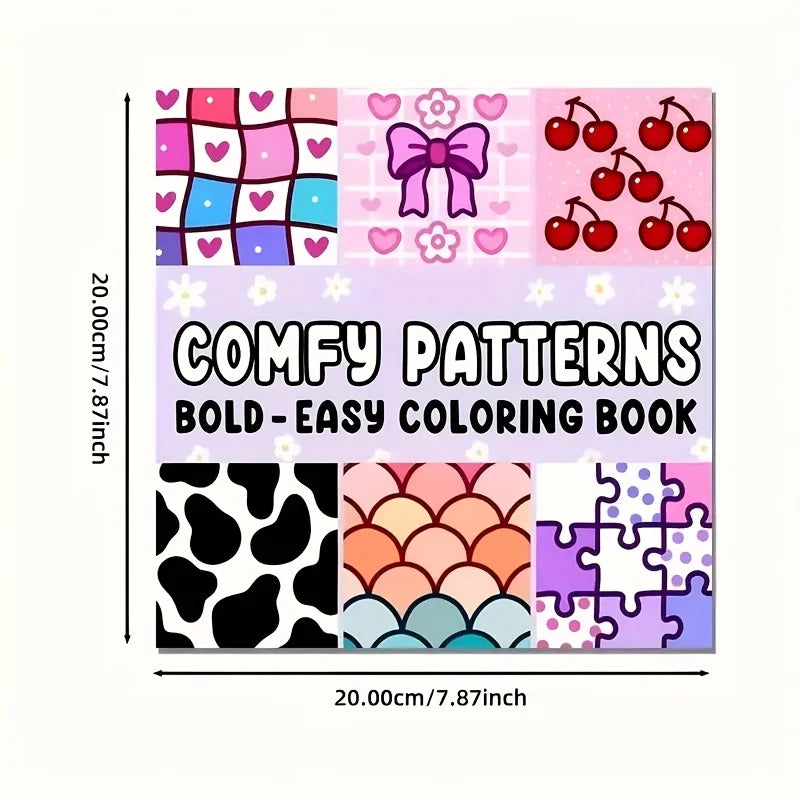 Into Gardens Adult Teen Coloring Book Comfy Patterns Bold Easy Cute