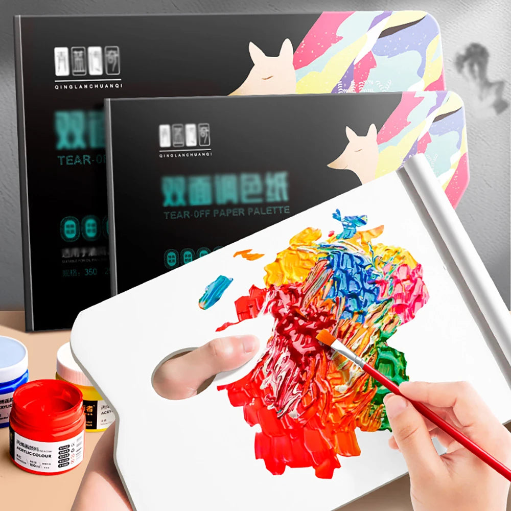 A4 Palette Art Students Disposable Washable Removable Acrylic Paper