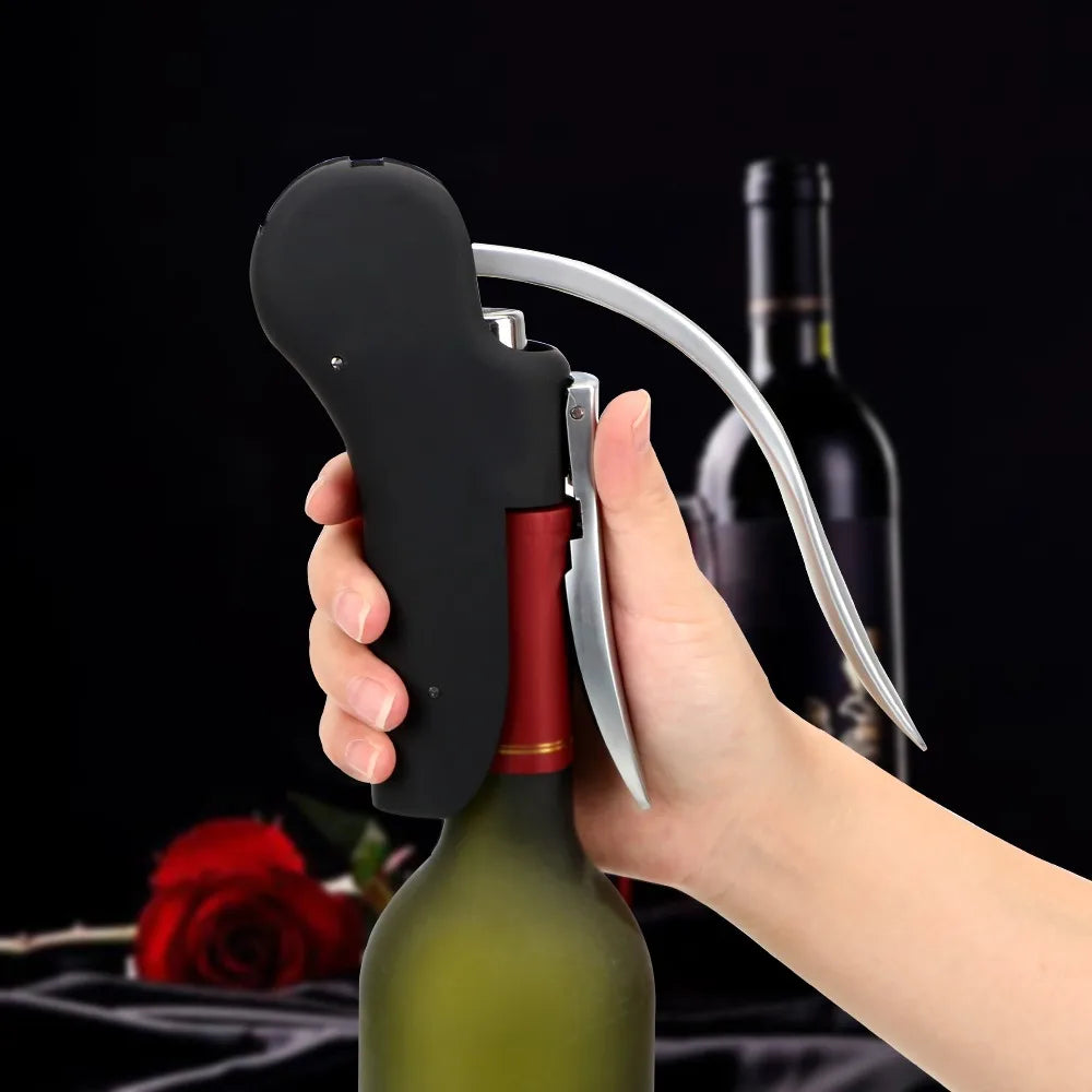 Professional Wine Opener Corkscrew Set – Lever Bottle Opener with Foil Cutter & Cork Drill