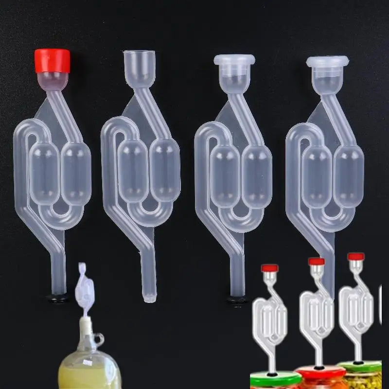 New 2/4Pcs Homebrew Bubble Airlock Carboys Stopper & Fermenter Seal Valve With Food Grade Grommets S-Shape Airlocks Peaceful Pleasures Health and Wellness