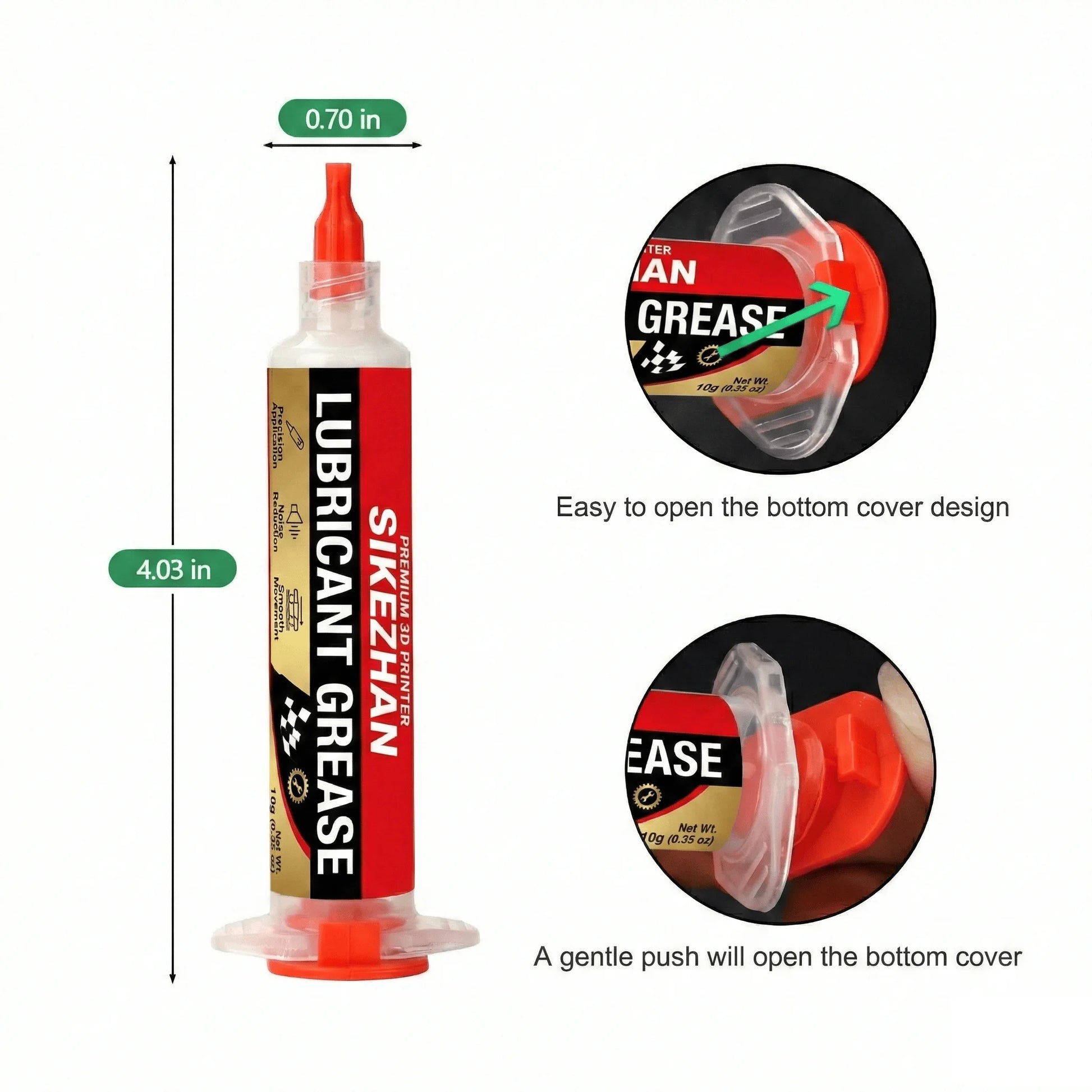 3D Printer White Grease Lubricant Lube for Linear Rails Lead Screws Rods CNC Bearings Reduce Noise Smooth Printing Maintenance Peaceful Pleasures Health and Wellness