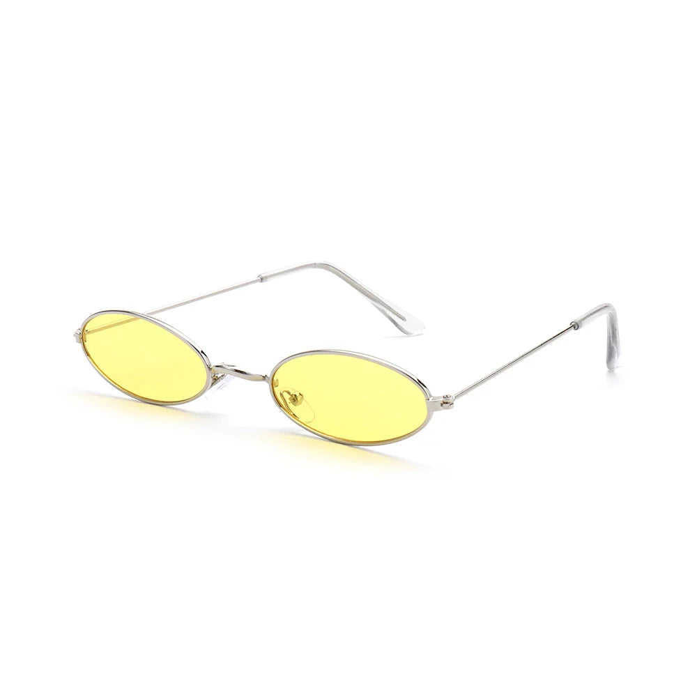 Retro Oval Sunglasses UV400 Vintage Unisex Alloy Frame