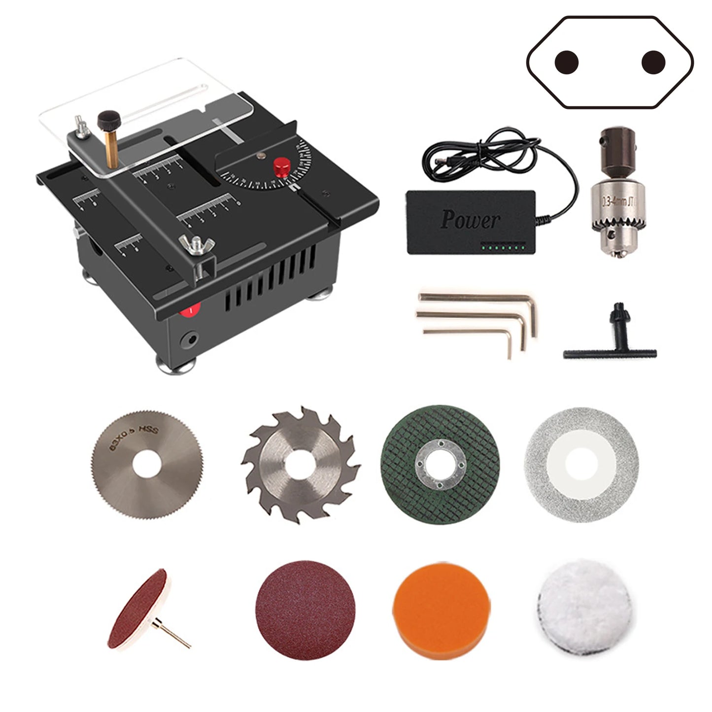 Precision Measuring Electric Table Saw Cutting Guide All In 1 Measuring Polishing Tools For Multifunctional Carving Processing Peaceful Pleasures Health and Wellness D EU plug