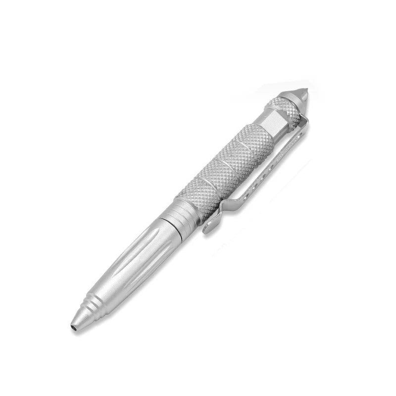 Outdoor Self-Defense Tactical Pen /B2 Tungsten Steel Tip EDC Multi-functional Outdoor Window Survival Pen Peaceful Pleasures Health and Wellness Silver