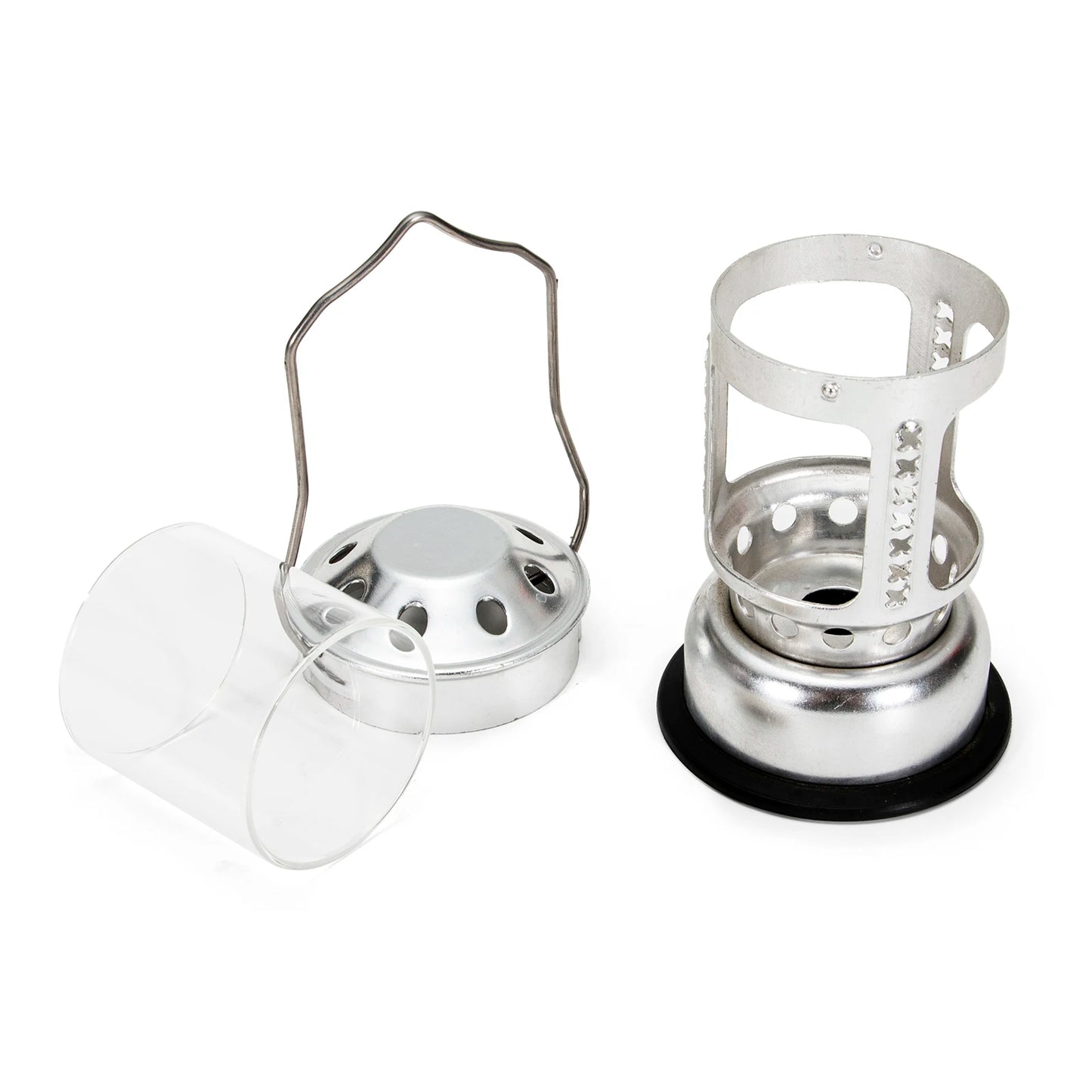 Outdoor Camping Angling Candle Lamp Lantern Mini Bright Aluminium