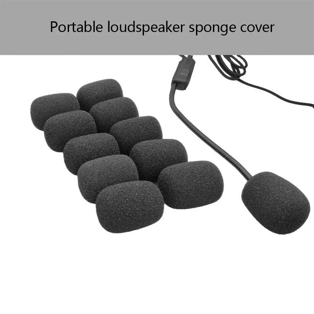 10-Pack Foam Mic Windscreen Covers for Headset & Meeting Mics