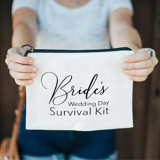 Bride's Wedding Day Survival Kit | Bridal Emergency Makeup Bag Bridal Gift Bag Peaceful Pleasures Health and Wellness Wedding Day