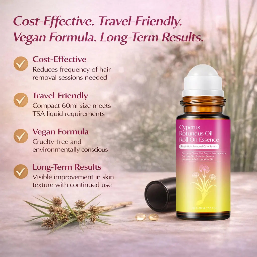 Cyperus Rotundus Oil Roll On, Natural Cyprus Cypress Rotundus Oil for Hair Removal, Reduces Unwanted Hair Growth, Soothes Skin Peaceful Pleasures Health and Wellness