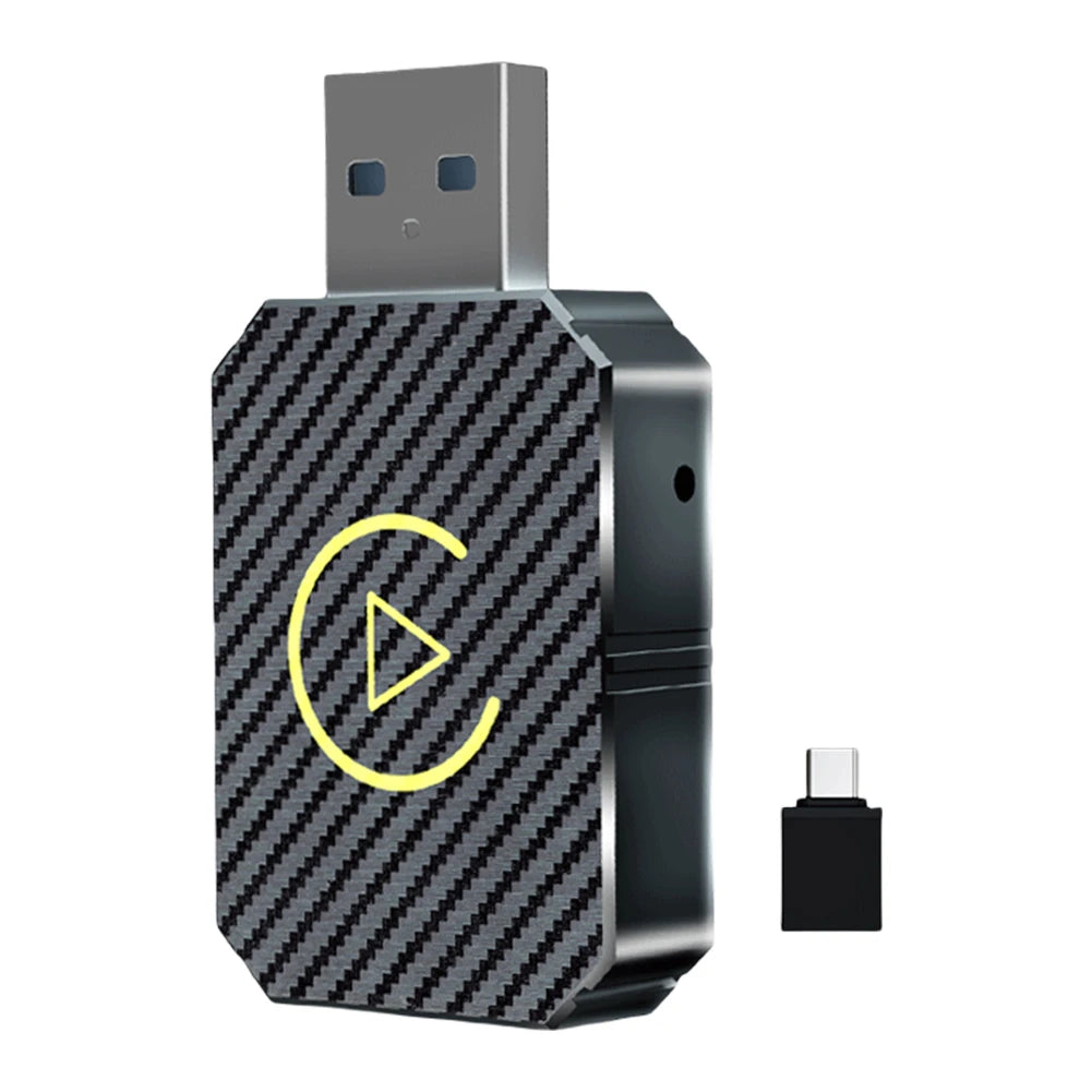Wireless Carplay Android Auto Adapter Plug&Play USB Car Dongle 2 in 1 Mini Box for OEM Wired CarPlay/Andriod Auto Cars Peaceful Pleasures Health and Wellness black