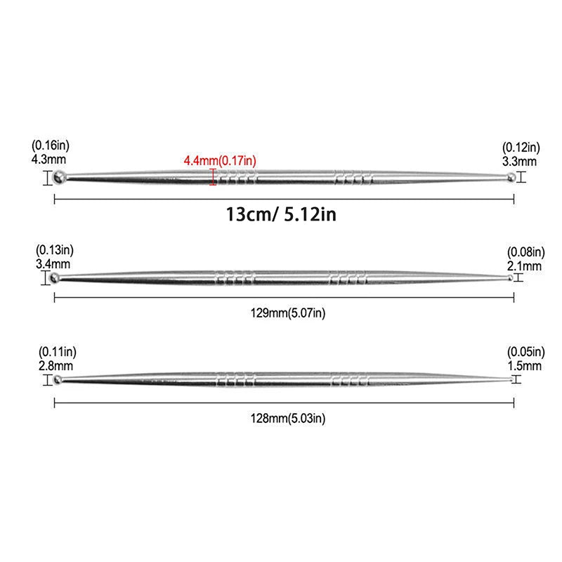 S/M/L Acupuncture Pen Stainless Steel Manual Acupuncture Pen Trigger Point Massager Deep Tissue Massage For Body Face Massage Peaceful Pleasures Health and Wellness M