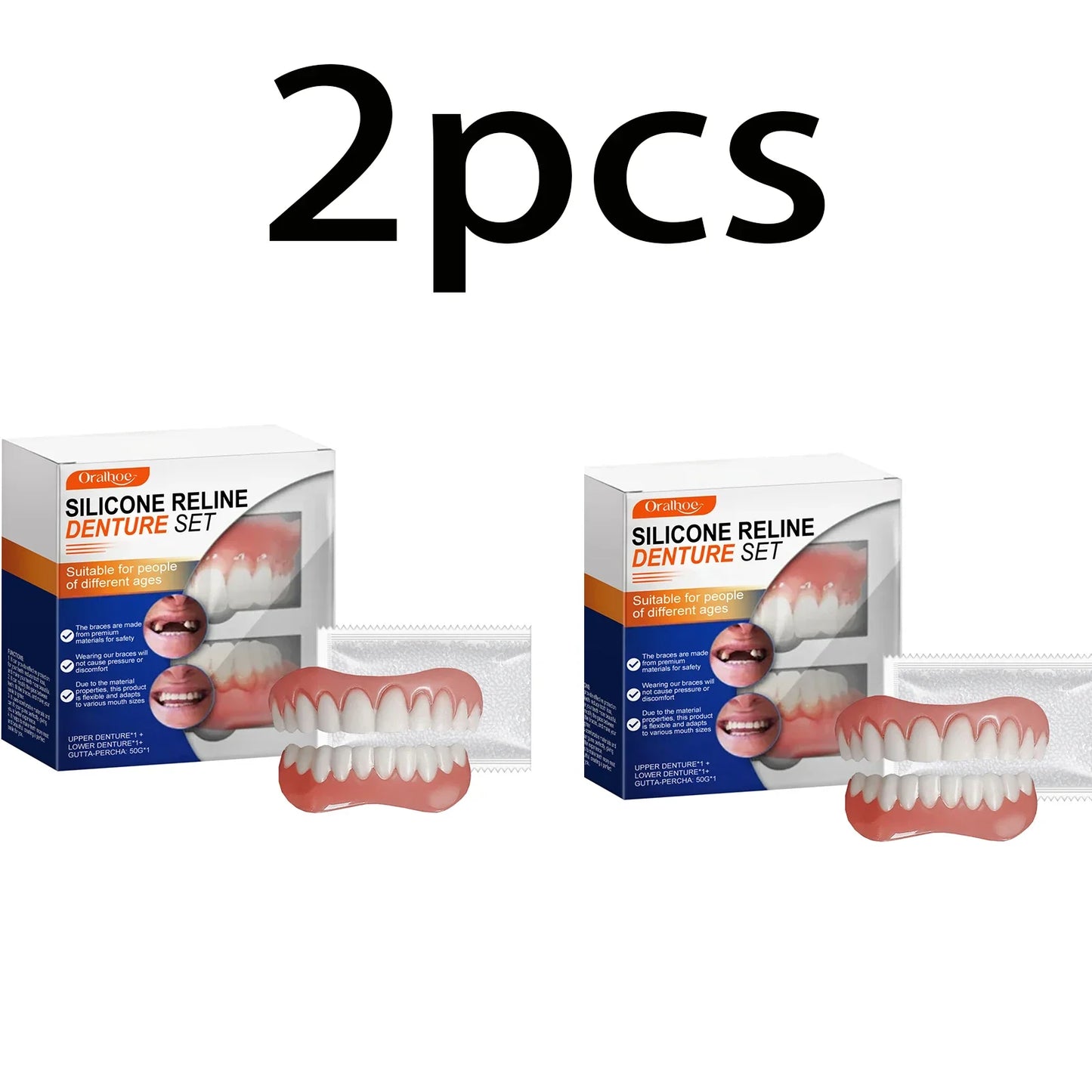 Oralhoe Silicone Denture Set – Temporary Tooth Alignment Retainer