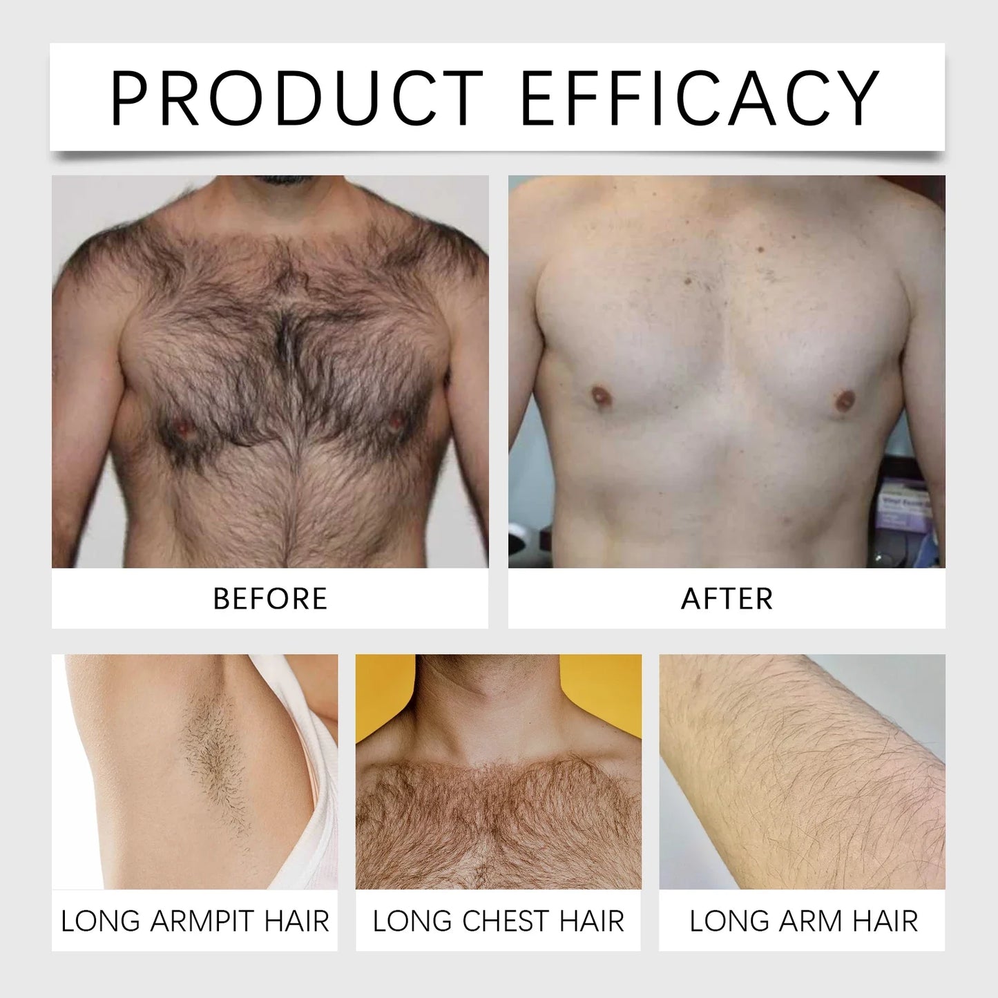 Men's Hair Removal Cream Non-Irritating Whole Body Beard Depilatory Moisturizing Nourishing Skin Care for Smooth Comfortable Peaceful Pleasures Health and Wellness