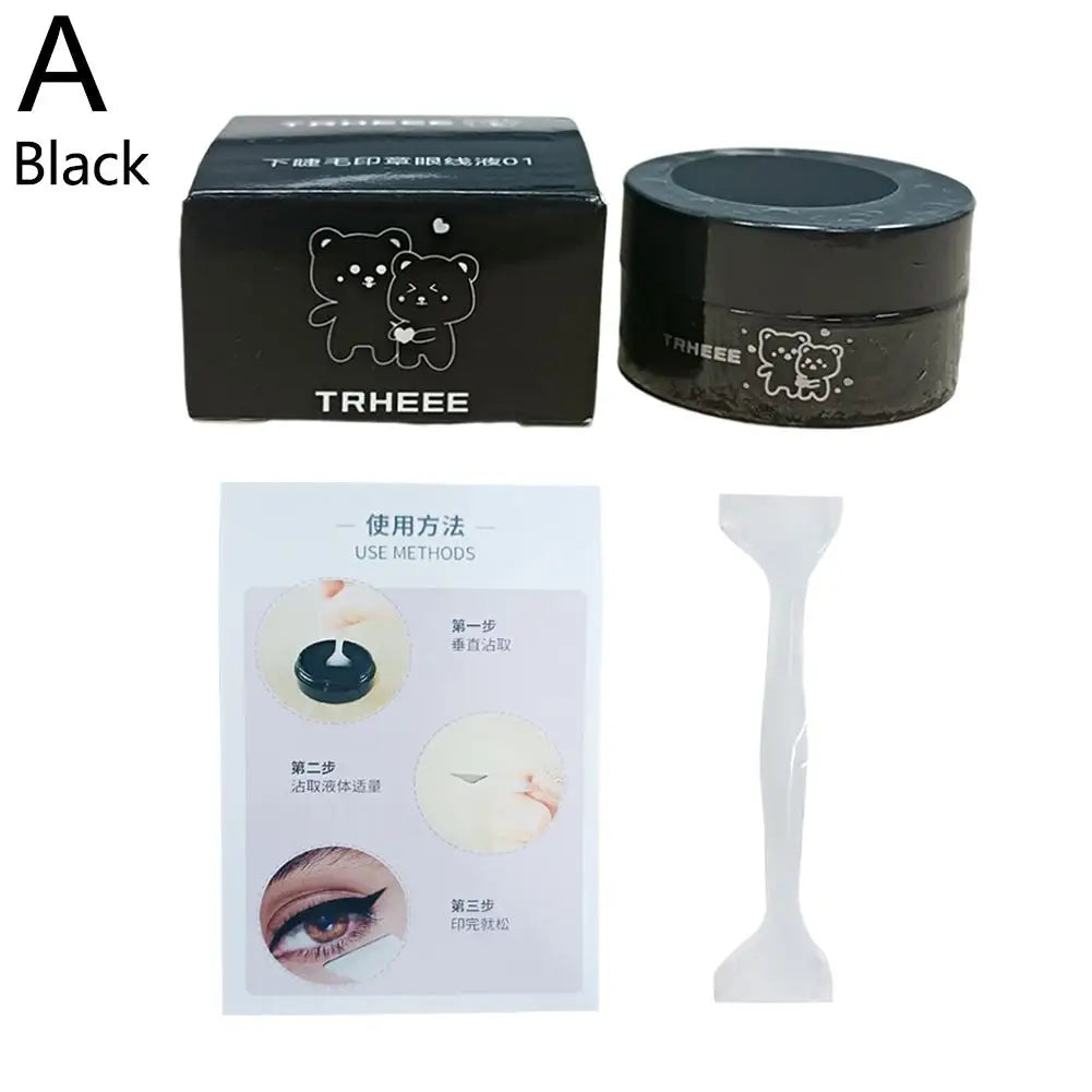 Double-Ended Eyeliner Stamp & Stencil Set – Waterproof Makeup