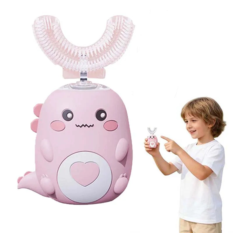 Children U Shape Replacement Oral Care Cleaning Brush Rechargeable Kids Tooth Cleaner U Shape Toothbrush Peaceful Pleasures Health and Wellness