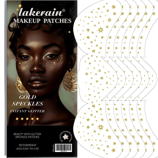Glitter Freckle Face Tattoo Patches – 6 Sheets Sparkle Makeup Temporary Face Tattoo Peaceful Pleasures Health and Wellness