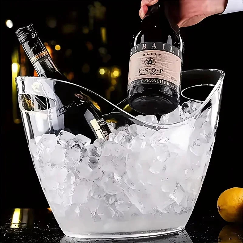 2026 Hot Transparent Ice Cube Storage Bucket Beer Wine Bucket Bar Ice Bucket Container Champagne Can Wine Champagne Beer Chiller Peaceful Pleasures Health and Wellness