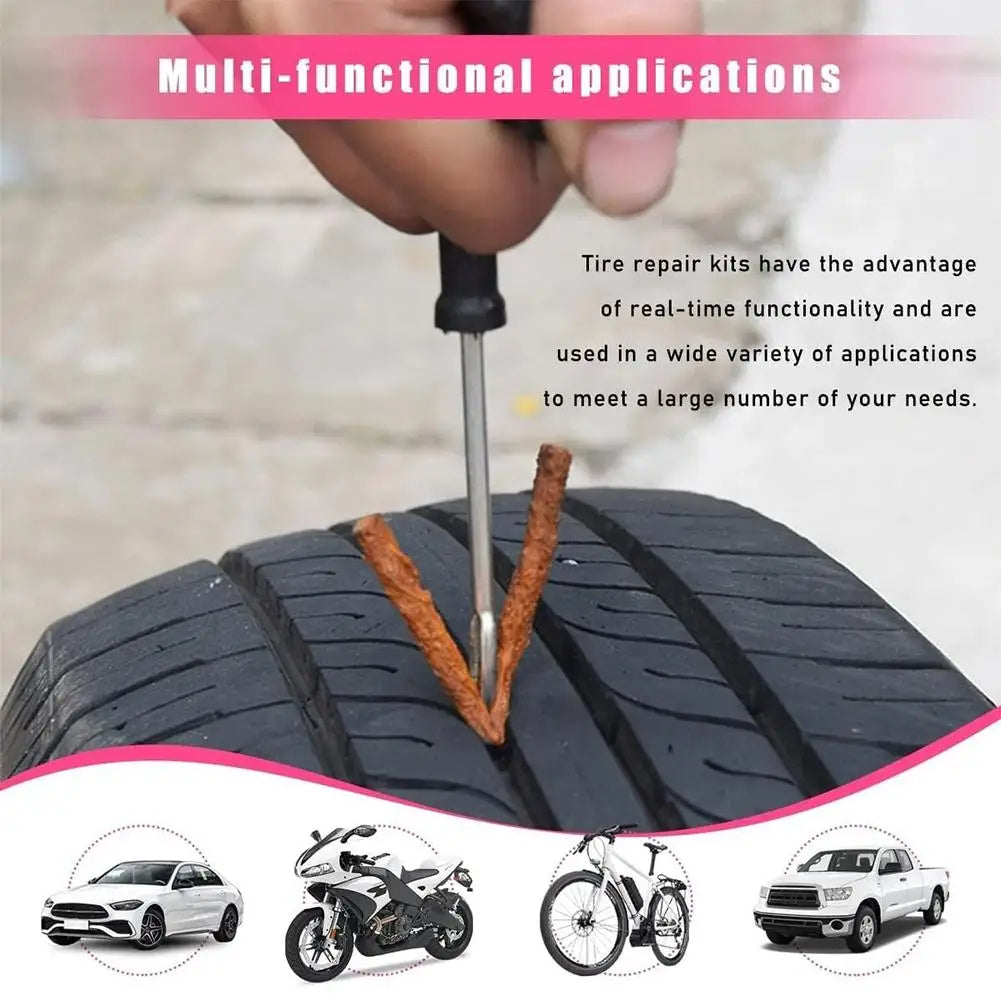 Universal Tubeless Tire Repair Kit – Car, Bike & Motorcycle