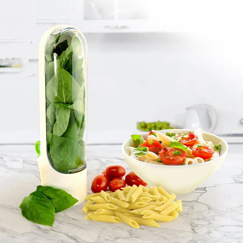 Kitchen Gadgets Vanilla Preservation Fresh-keeping Cup Herb Storage Container Good Seal Effect Fresh Cup for Kitchen Tool Peaceful Pleasures Health and Wellness