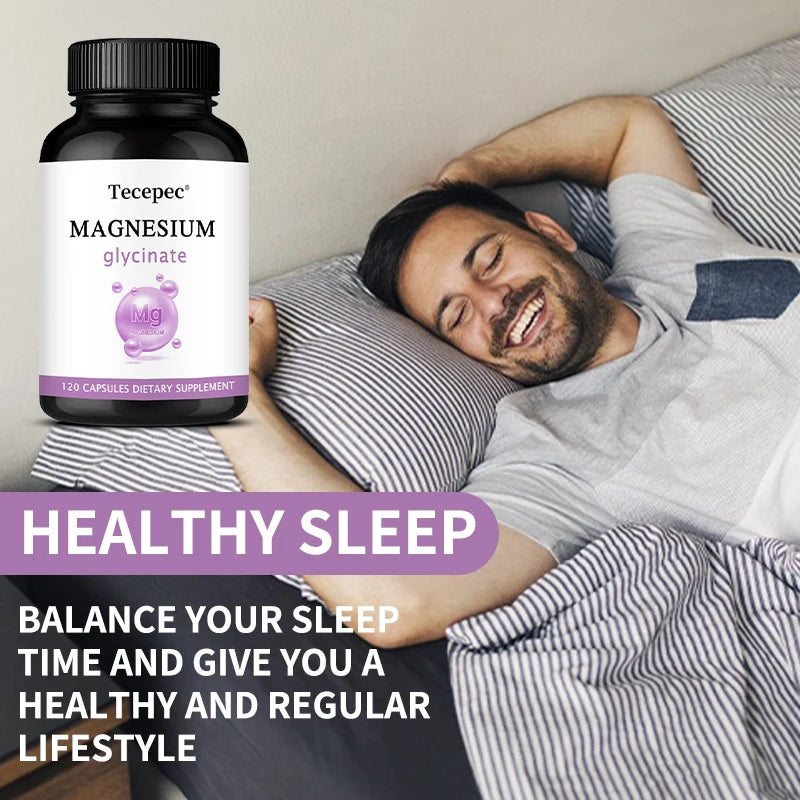 Magnesium Glycinate Capsules – Supports Sleep, Relaxation, Muscle, Bone & Heart Health, High Absorption Formula, Nerves System Peaceful Pleasures Health and Wellness